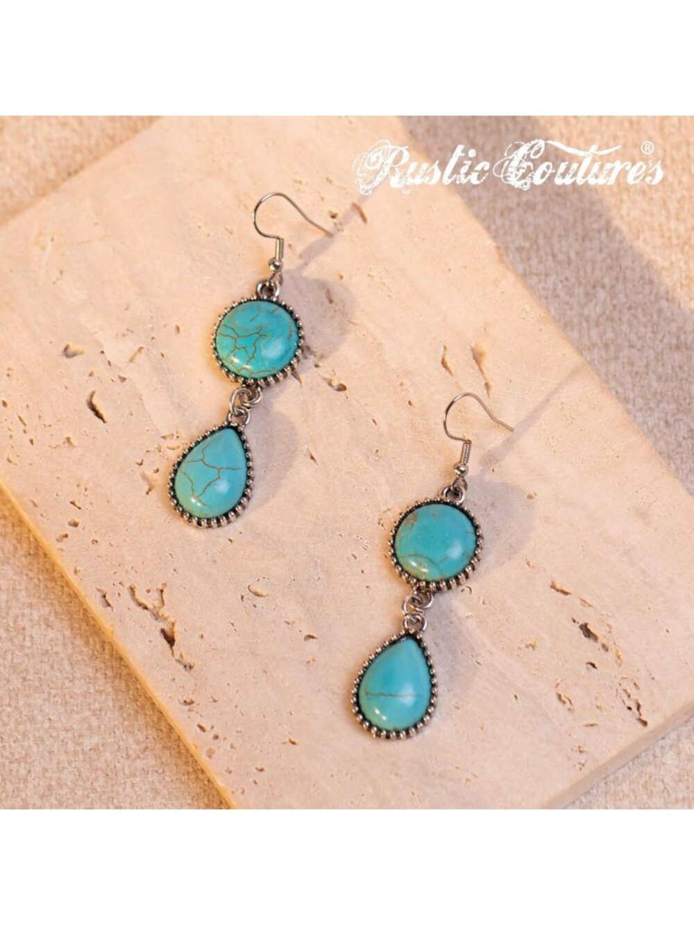 Turquoise Western Necklace & Earrings Set - Boho Jewelry for Women, Perfect Gift - Picture 6 of 7